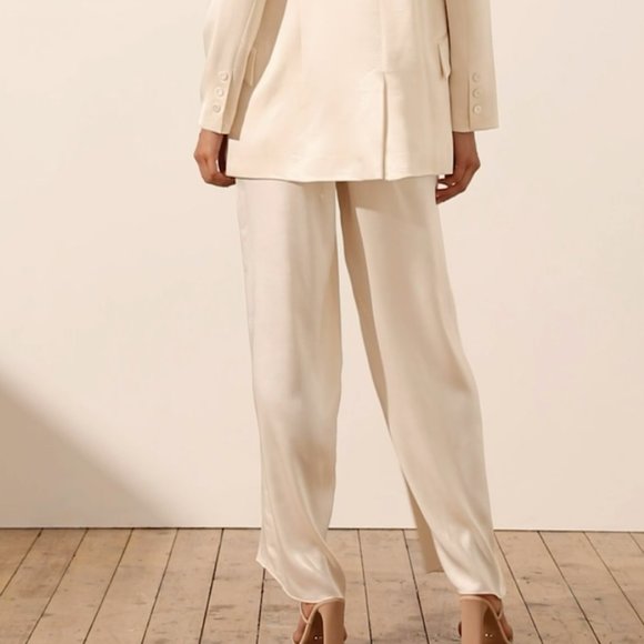 NWT - SHONA JOY - LA LUNE TUXEDO TROUSER - CREAM - Picture 11 of 12